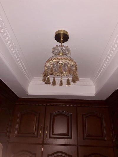 Devel Brass Glass Luxurious Pendant Light