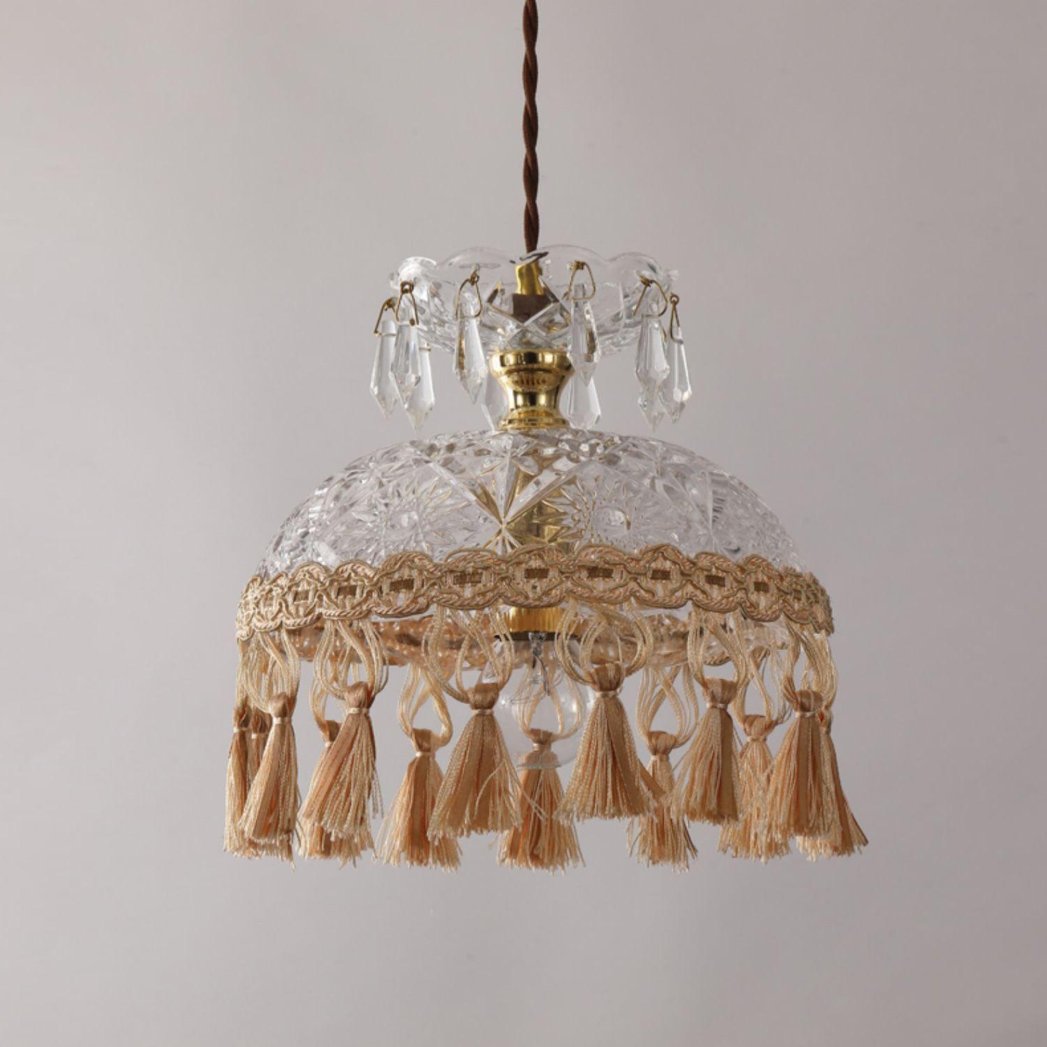 Devel Brass Glass Luxurious Pendant Light