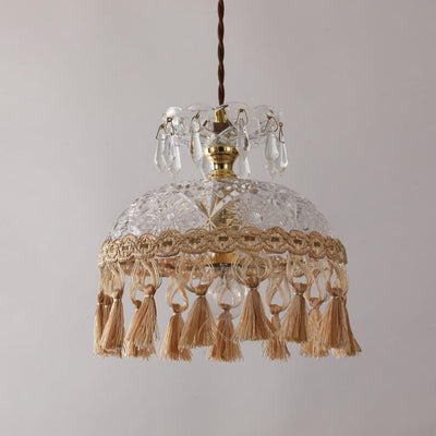 Devel Brass Glass Luxurious Pendant Light