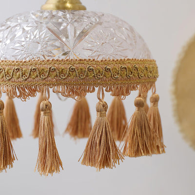Devel Brass Glass Luxurious Pendant Light