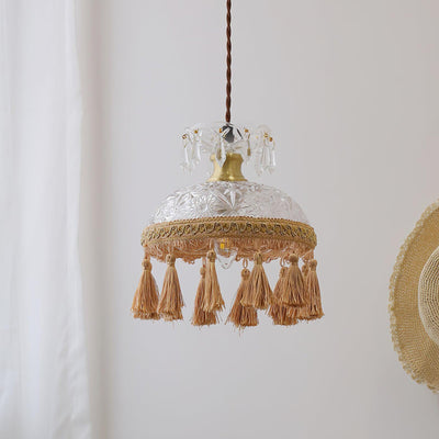 Devel Brass Glass Luxurious Pendant Light