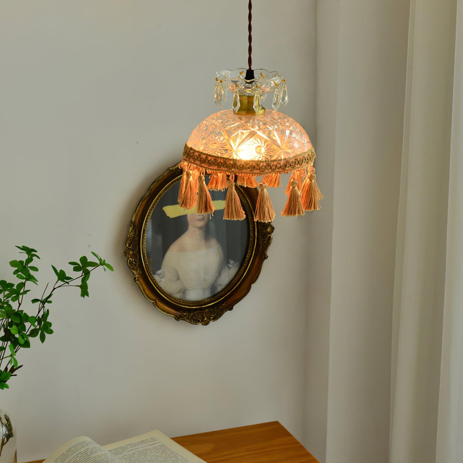 Devel Brass Glass Luxurious Pendant Light