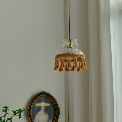 Devel Brass Glass Luxurious Pendant Light