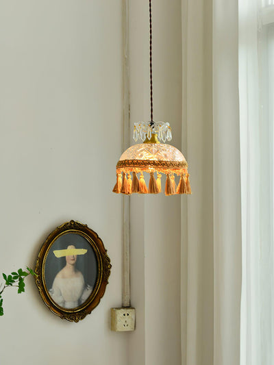 Devel Brass Glass Luxurious Pendant Light