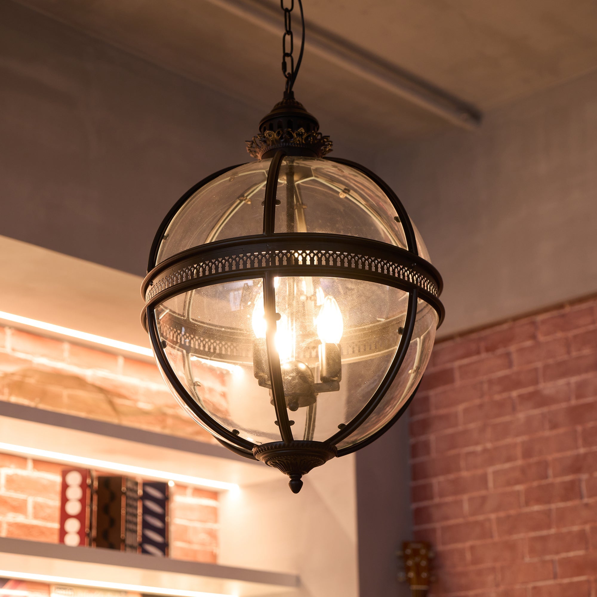 Aureford Glass Linear Pendant Light