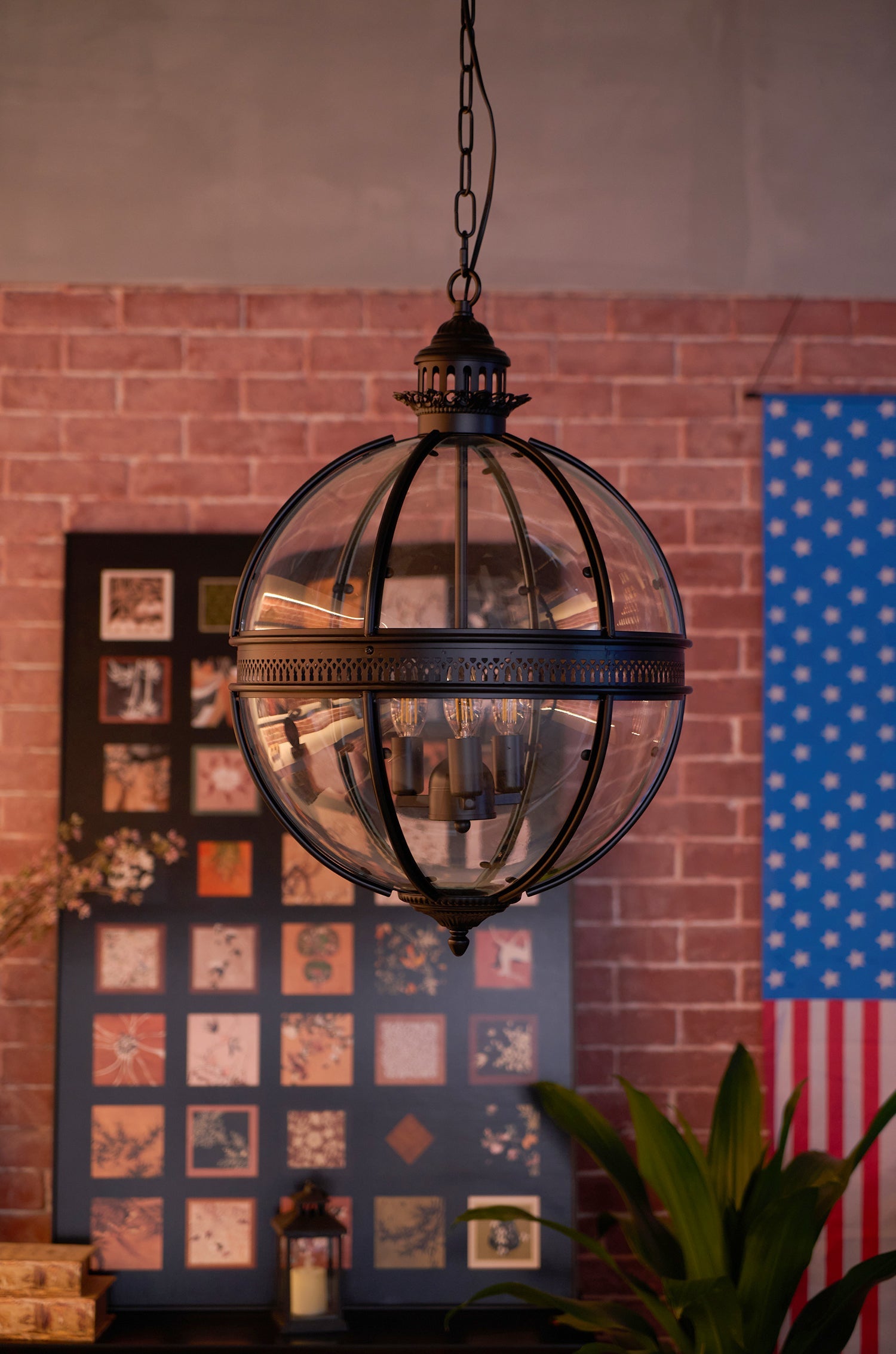 Aureford Glass Linear Pendant Light