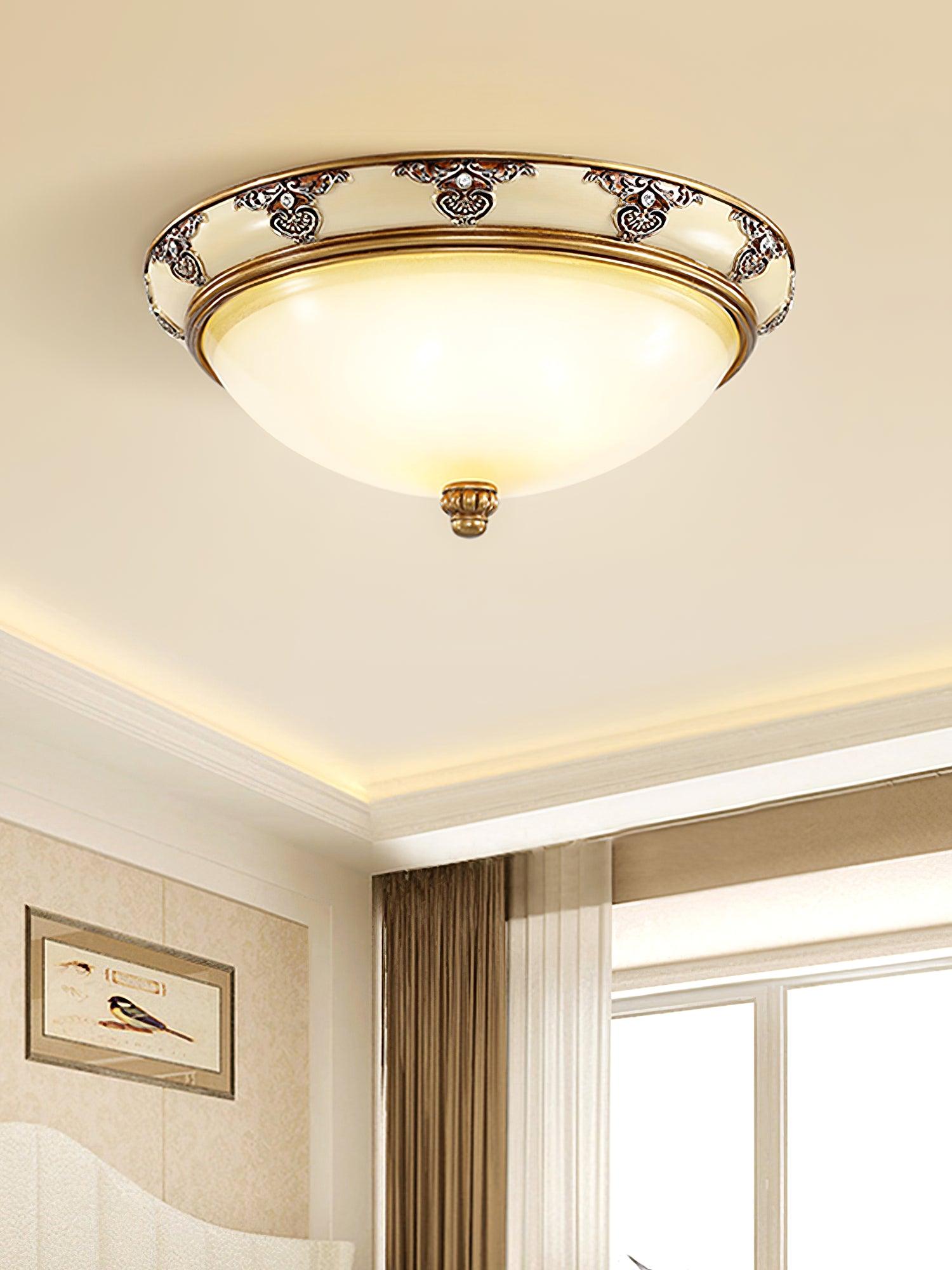Eiriveon Ceiling Lamp Frosted Glass Antique Vintage