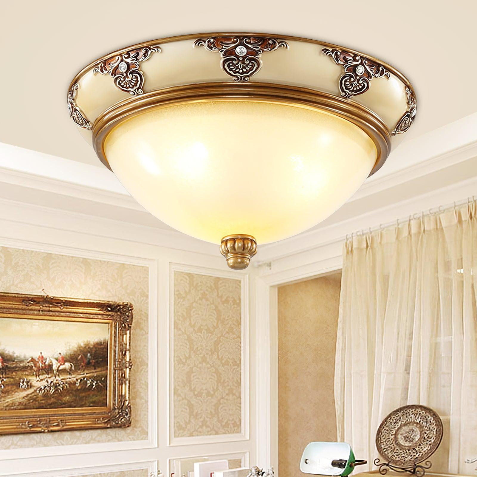 Eiriveon Ceiling Lamp Frosted Glass Antique Vintage