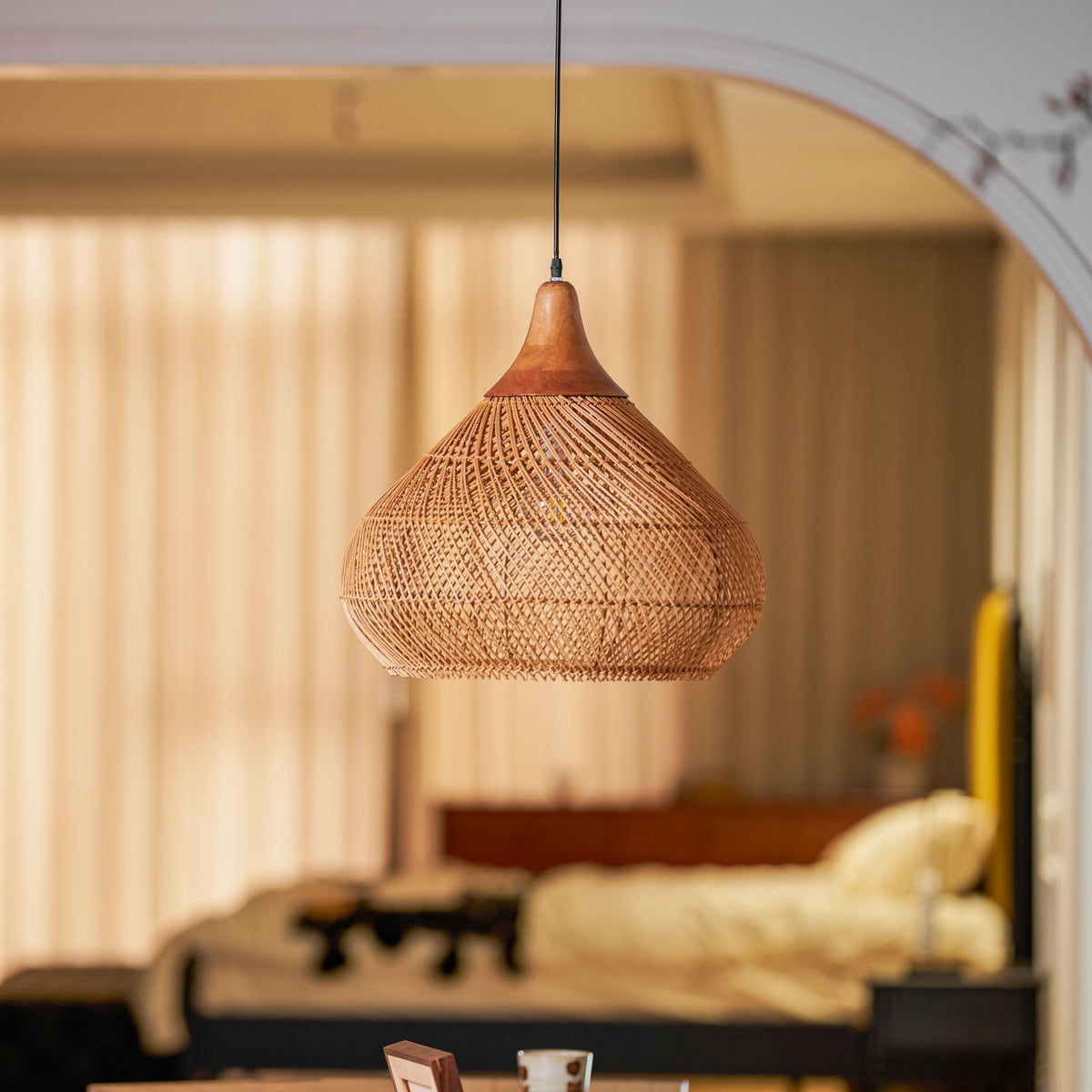 Clairstone Rattan Pendant Light