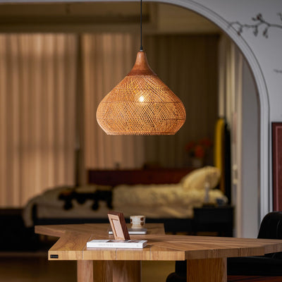 Clairstone Rattan Pendant Light