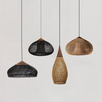 Ritta Braided Rattan Pendant Light