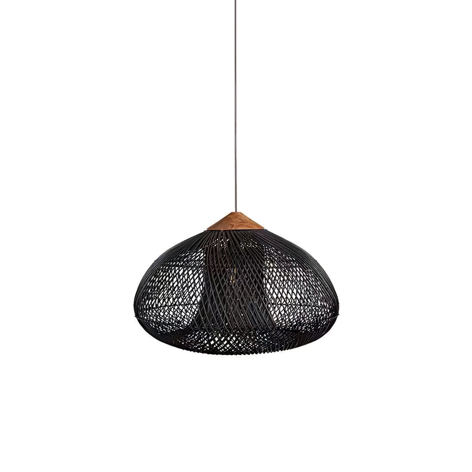 Braided Rattan Swag Pendant Lamp
