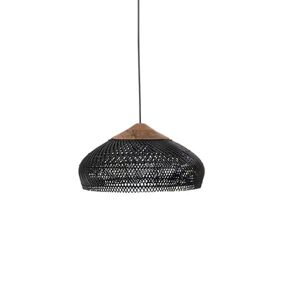 Braided Rattan Swag Pendant Lamp