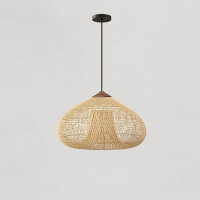 Ritta Braided Rattan Pendant Light
