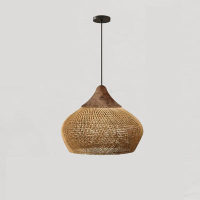 Ritta Braided Rattan Pendant Light