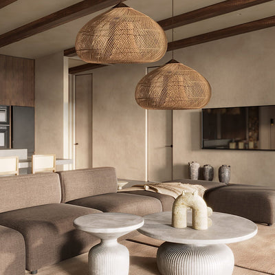 Ritta Braided Rattan Pendant Light
