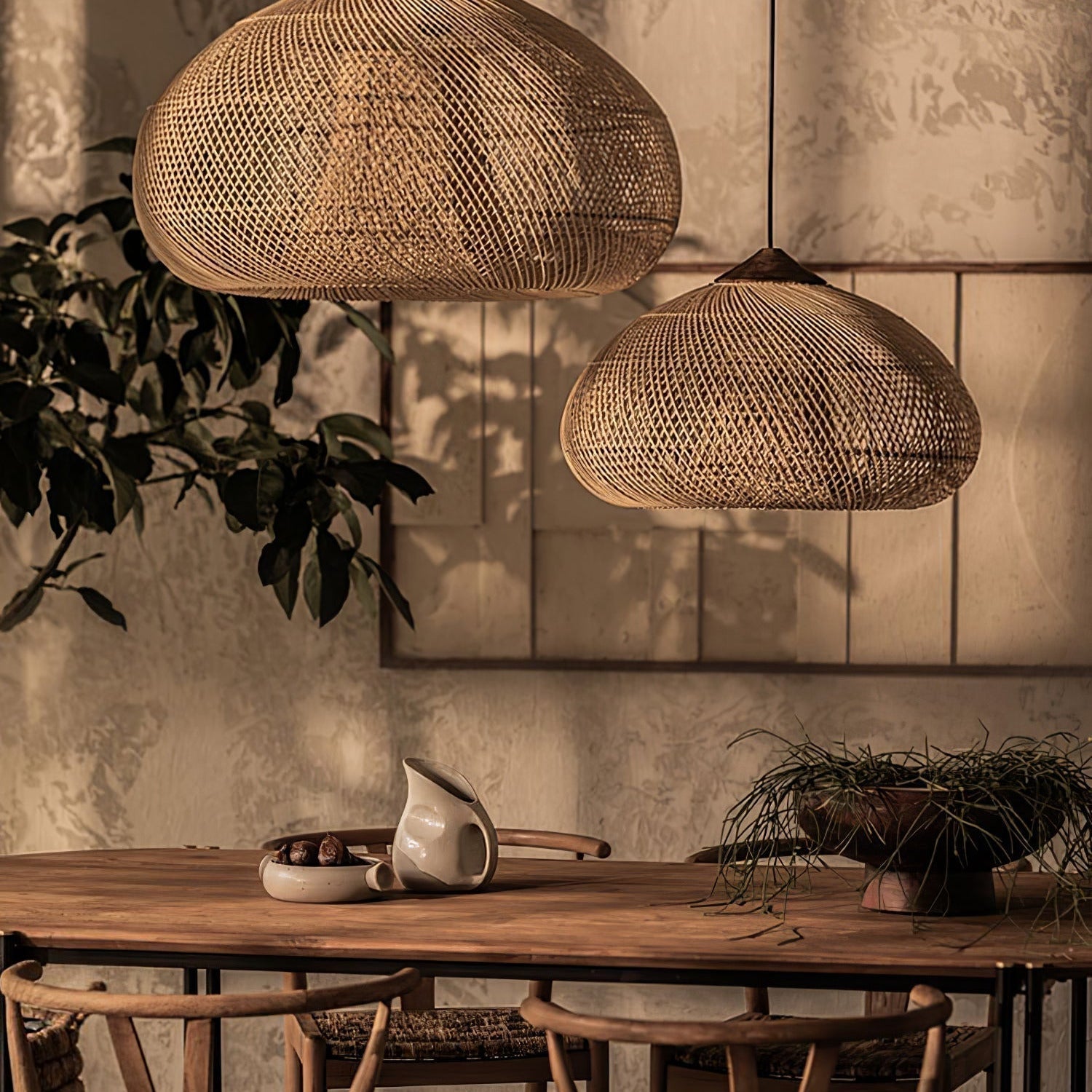 Ritta Braided Rattan Pendant Light