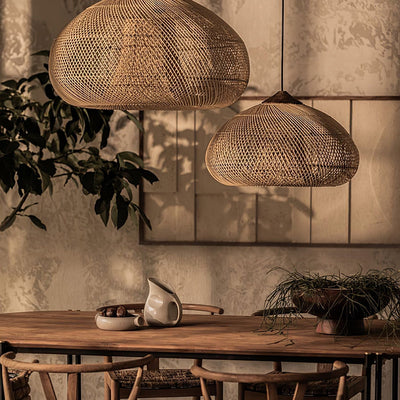 Ritta Braided Rattan Pendant Light