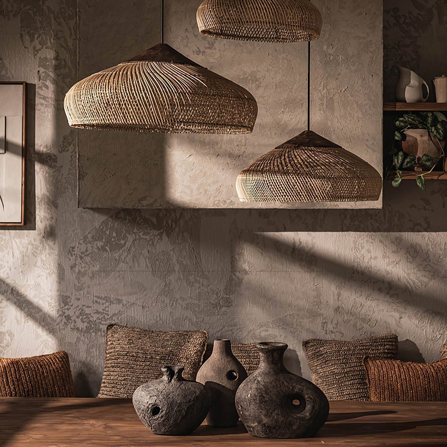 Ritta Braided Rattan Pendant Light
