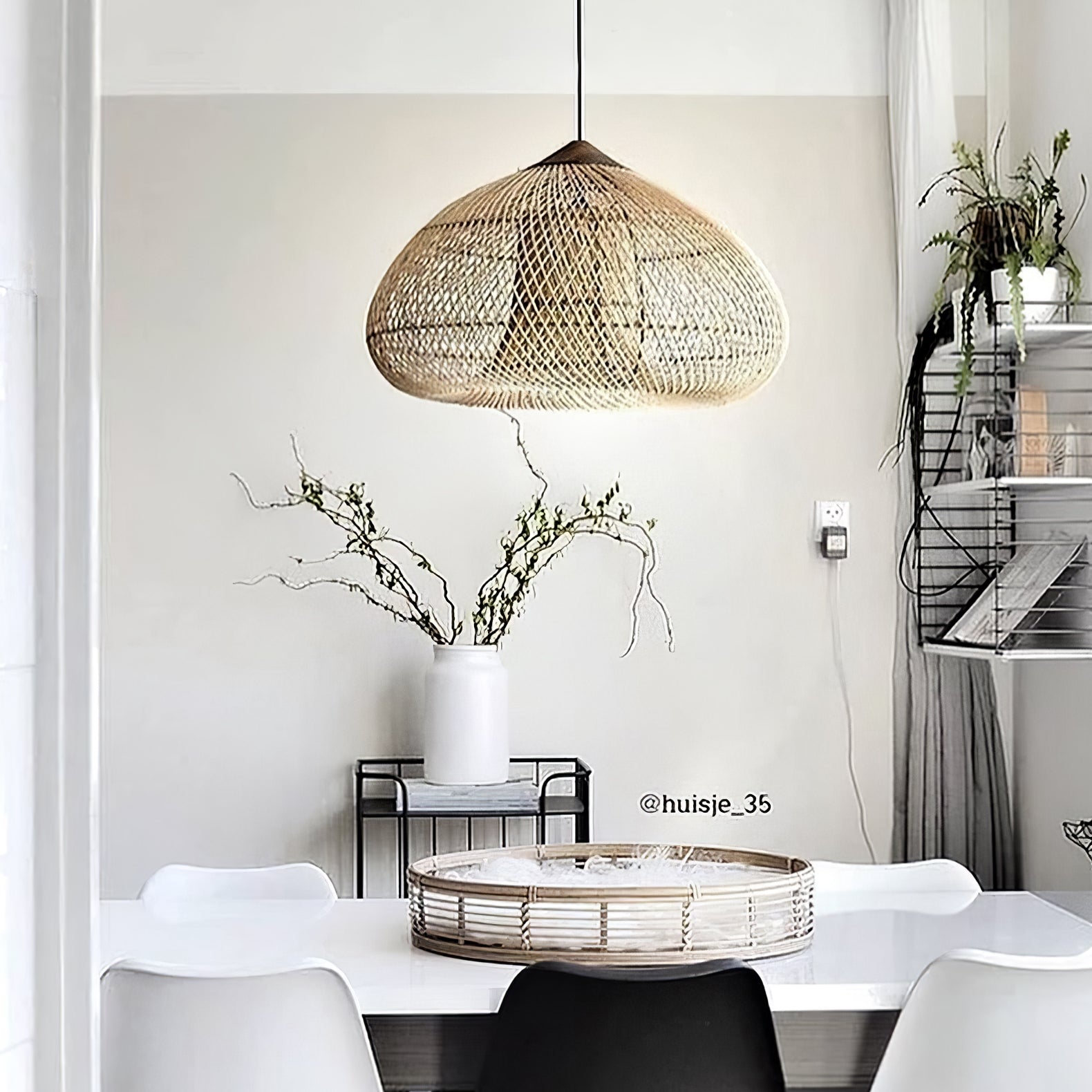 Ritta Braided Rattan Pendant Light