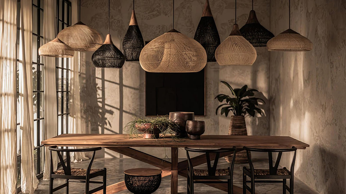 Clairstone Rattan Pendant Light