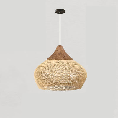 Ritta Braided Rattan Pendant Light