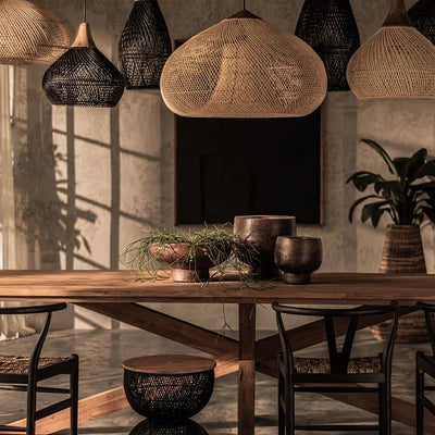 Ritta Braided Rattan Pendant Light