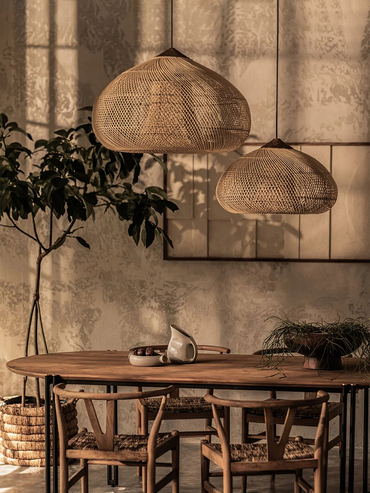 Clairstone Rattan Pendant Light