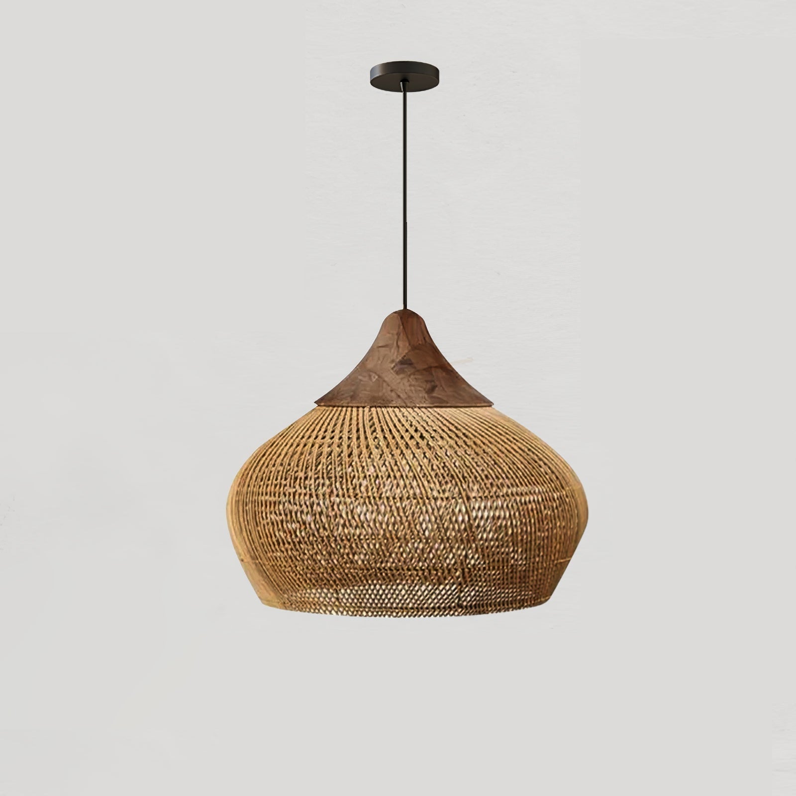 Ritta Braided Rattan Pendant Light