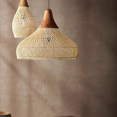 Ritta Braided Rattan Pendant Light
