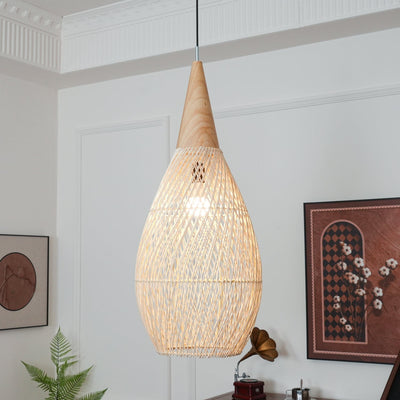 Ritta Braided Rattan Pendant Light