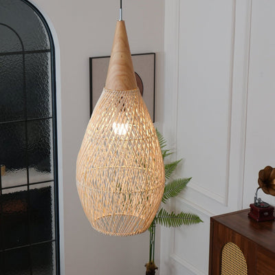 Ritta Braided Rattan Pendant Light
