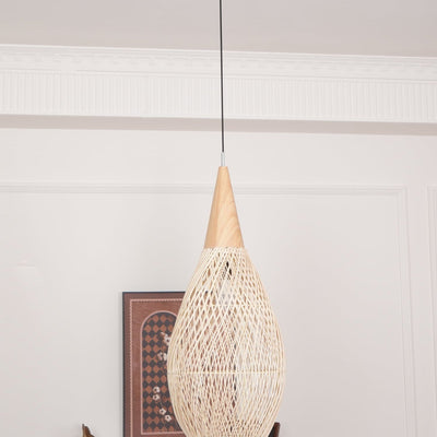 Ritta Braided Rattan Pendant Light