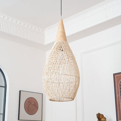Clairstone Rattan Pendant Light