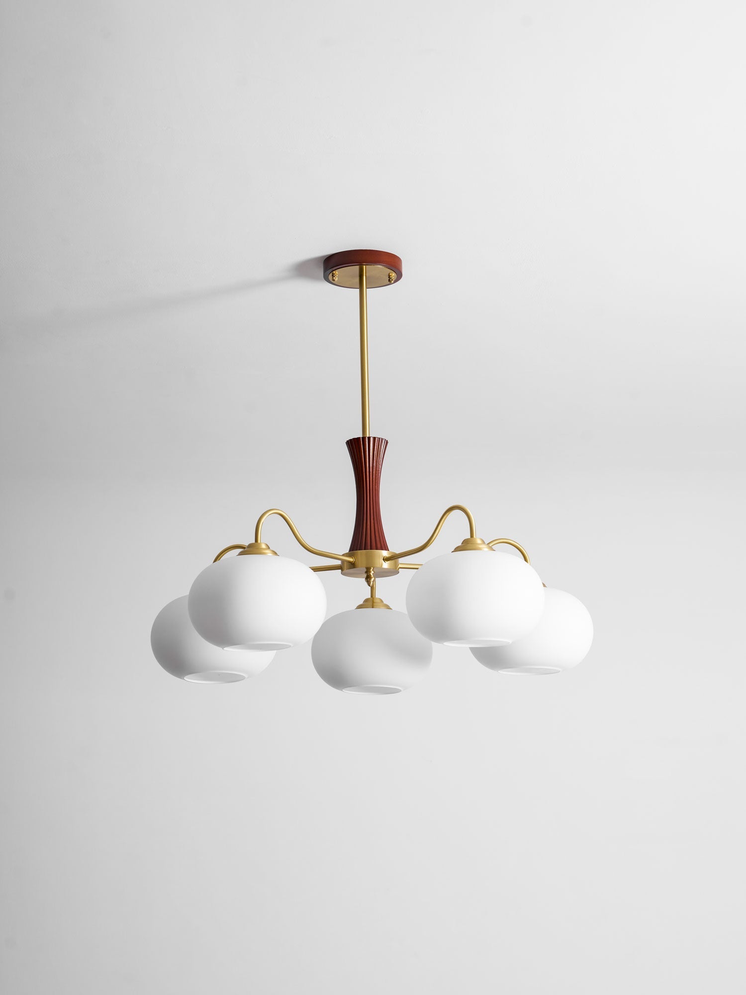 Norwell Brass Wooden Persimmon Chandelier