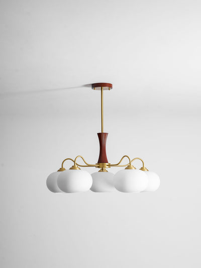 Norwell Brass Wooden Persimmon Chandelier