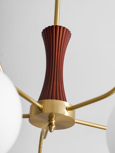 Norwell Brass Wooden Persimmon Chandelier