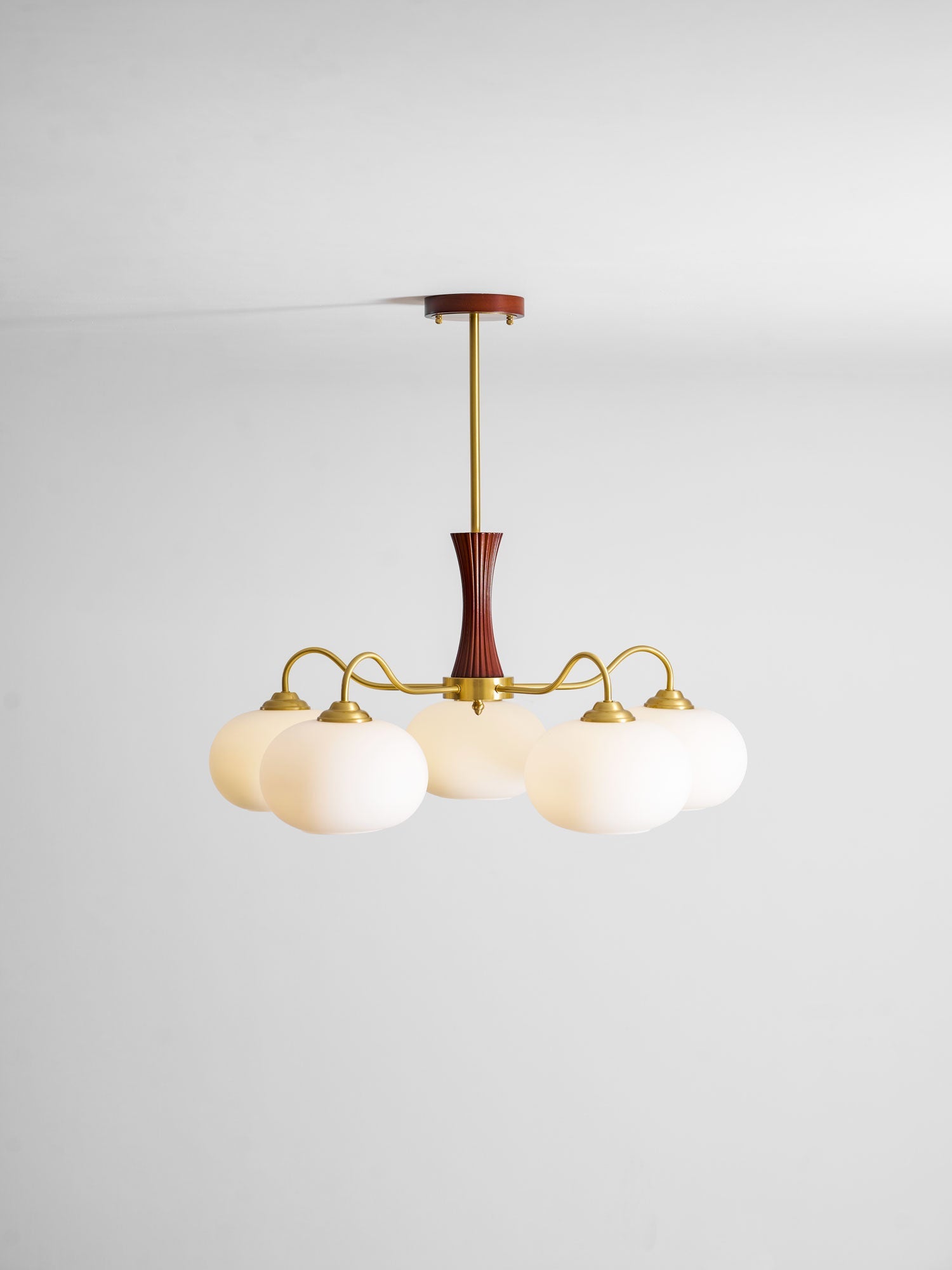 Norwell Brass Wooden Persimmon Chandelier