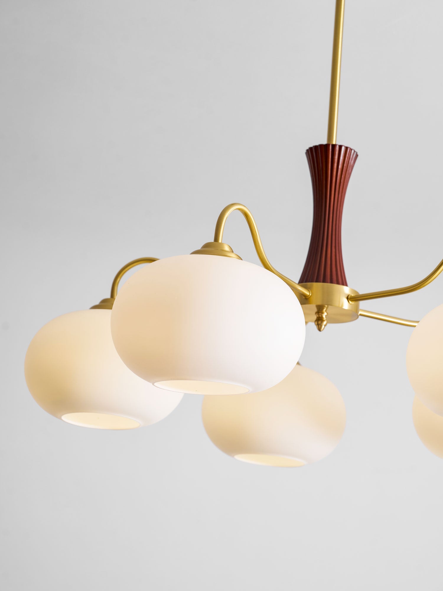 Norwell Brass Wooden Persimmon Chandelier