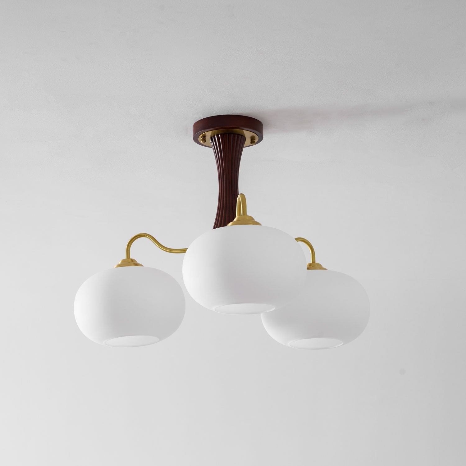 Norwell Brass Wooden Persimmon Chandelier