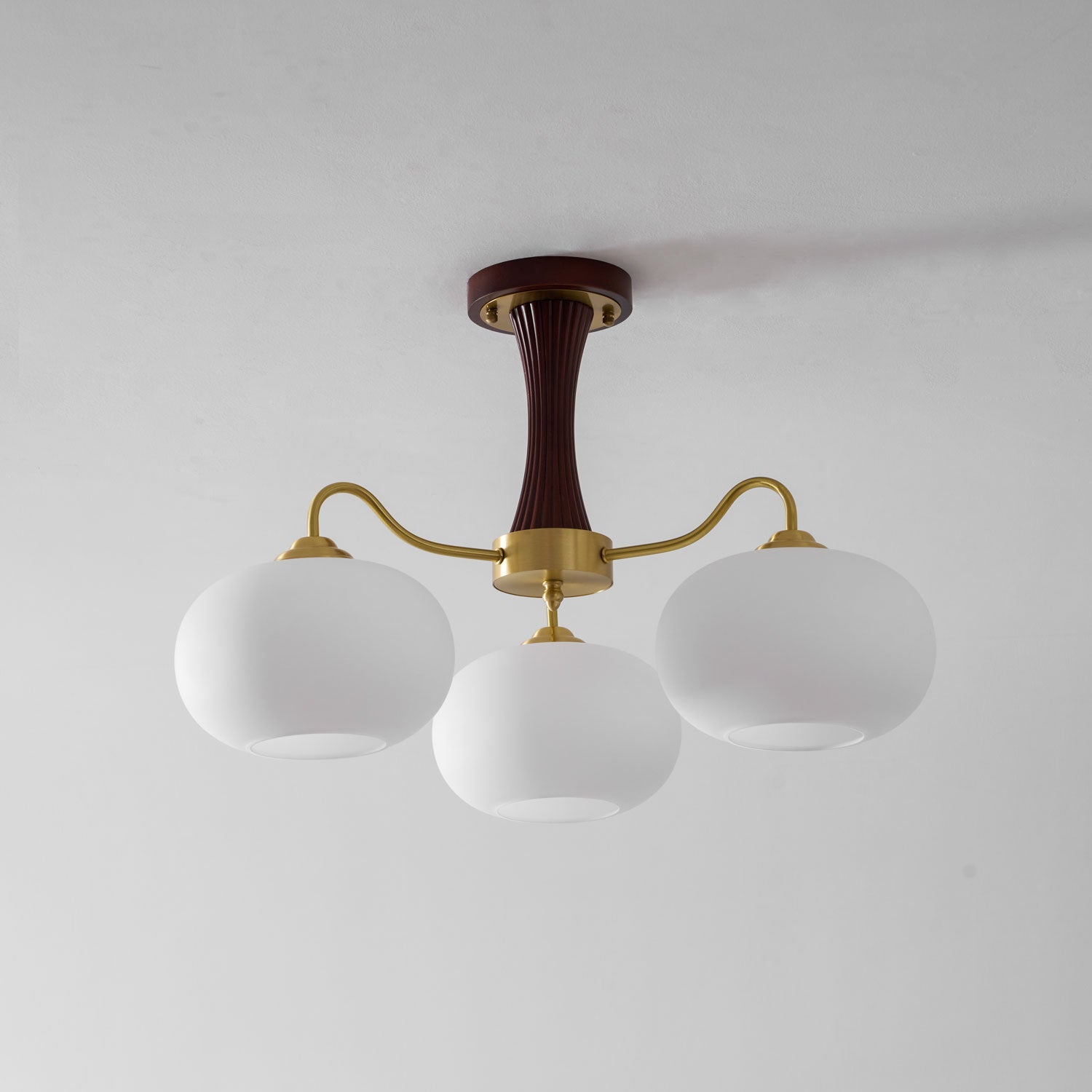 Norwell Brass Wooden Persimmon Chandelier