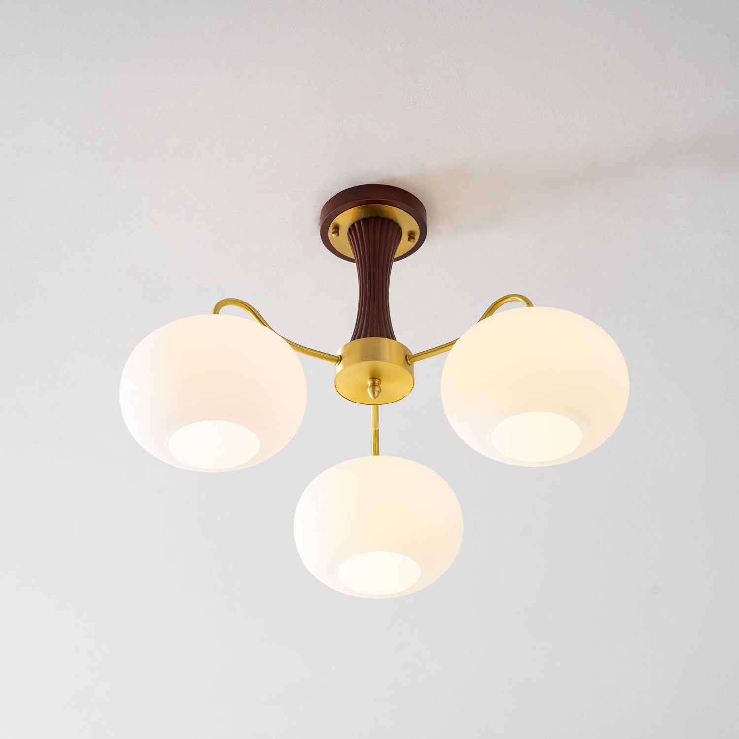 Norwell Brass Wooden Persimmon Chandelier