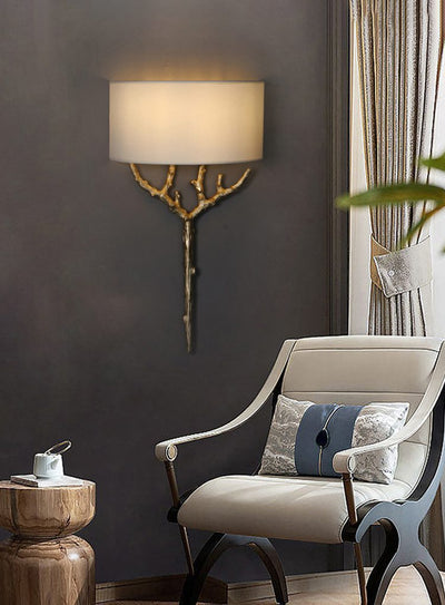Ceryndir Antler Brass Wall Sconce