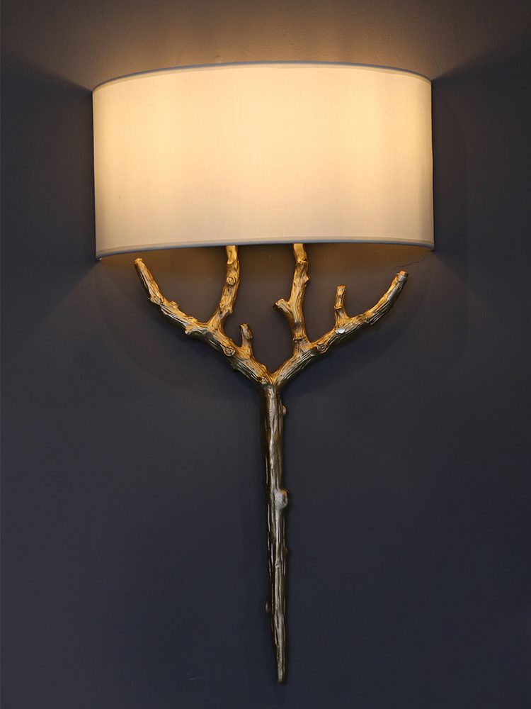 Ceryndir Antler Brass Wall Sconce