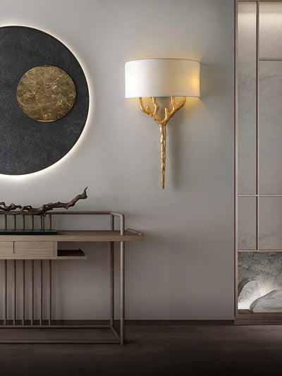 Ceryndir Antler Brass Wall Sconce