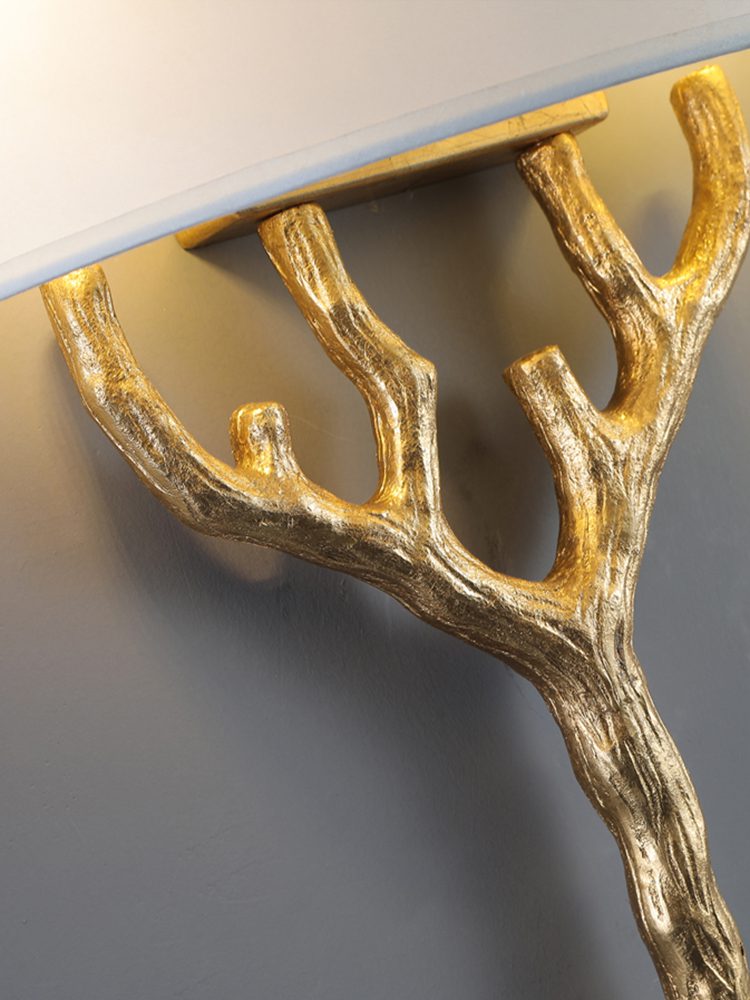 Ceryndir Antler Brass Wall Sconce