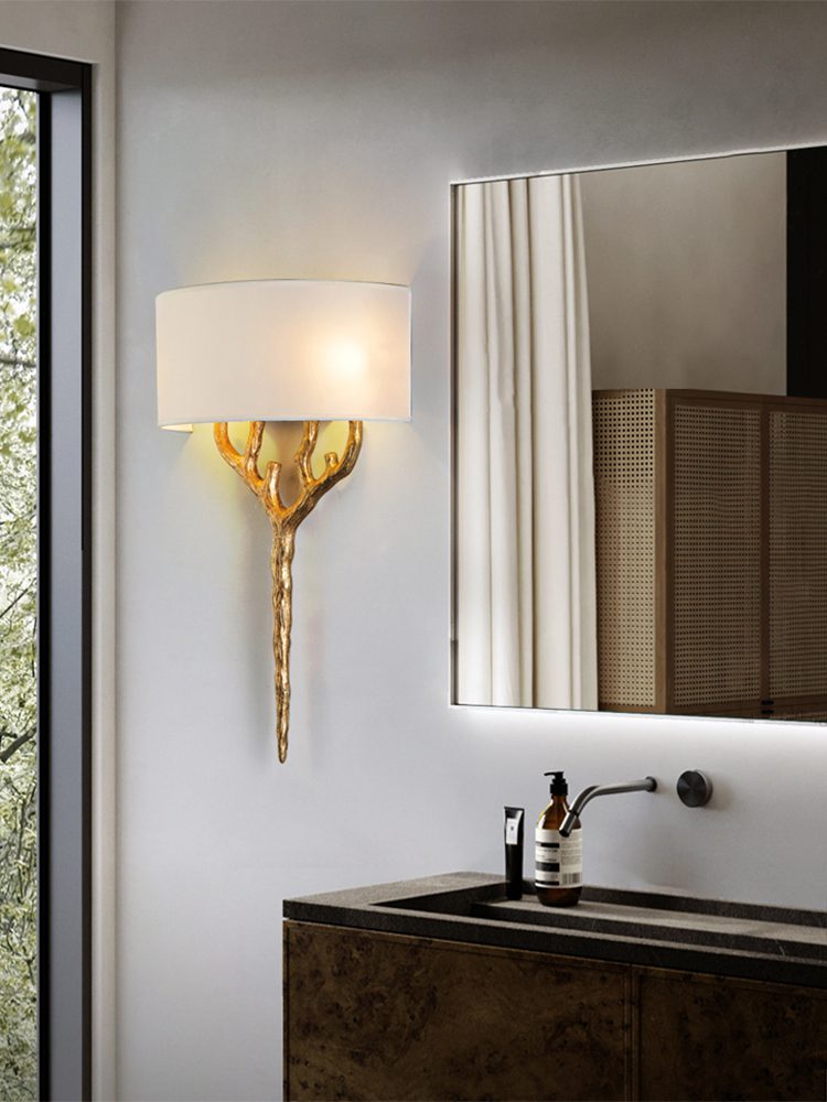 Ceryndir Antler Brass Wall Sconce
