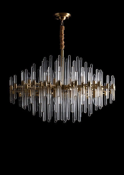 Solara Chandelier Antique Brass Starburst - Neutral Decor