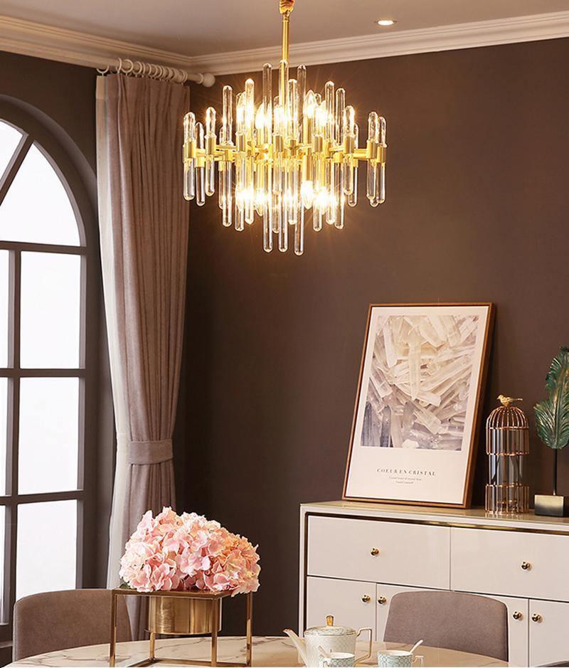 Solara Chandelier Antique Brass Starburst - Neutral Decor