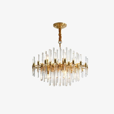 Solara Chandelier Antique Brass Starburst - Neutral Decor